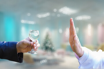 The concept of the prohibition of alcohol in Christmas.