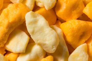 Raw Organic Yellow and White Cheese Curds