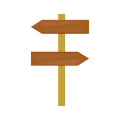 Wooden signpost vector graphic design. Suitable for outdoor, camping, adventure, etc.