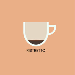 Delicious ristretto icon. Drink vector illustration design