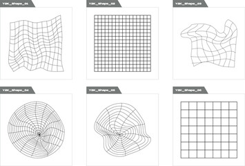 Brutalism shapes. Extraordinary Graphic Assets. Elements for graphic decoration. Futuristic. Vector illustration