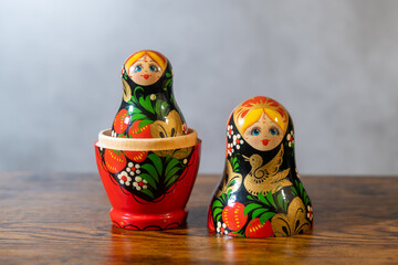 Fototapeta premium poupée russes symboles de la russie