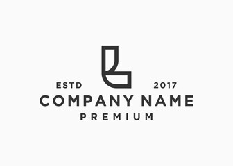 letter l logo design vector illustration template