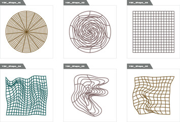 Collection of Y2K elements. Brutalism star and flower shapes. For modern T-shirts designed. Stars, starburst . Vector illustration