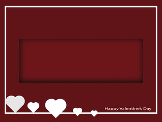 valentine card with hearts