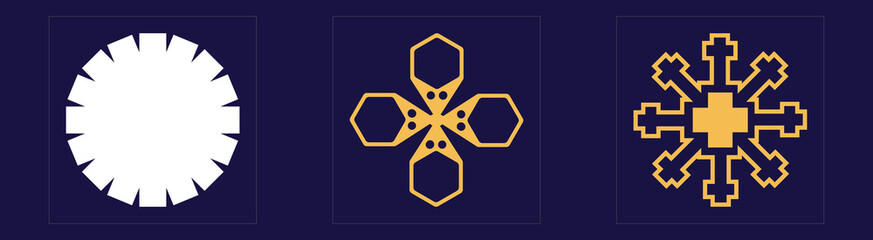 Set of Y2K style vectors of objects. Big collection of abstract graphic geometric symbols. Templates for notes, posters. Retro Futurist. Vector illustration