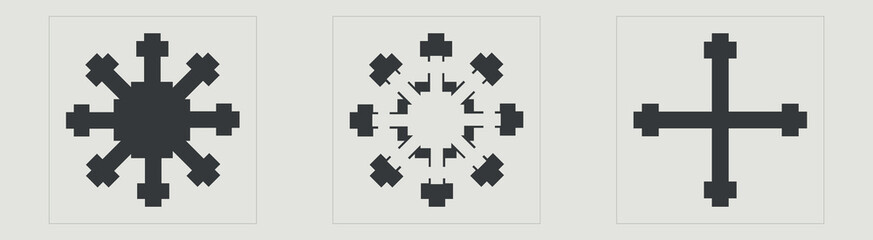 Obraz premium Collection of Y2K elements. Retro futuristic graphic ornaments. For modern T-shirts designed. Stars, starburst . Vector illustration