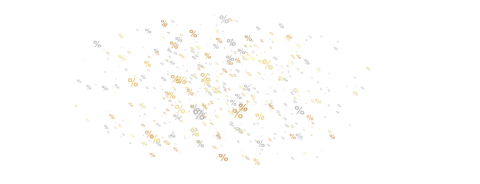 percent shopping digital in hand 3d.