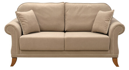 Sofa isolated on white background. Including clipping path