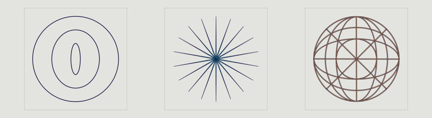 Vector Graphic Assets Set. Extraordinary Graphic Assets. Elements for graphic decoration. Futuristic. Vector illustration