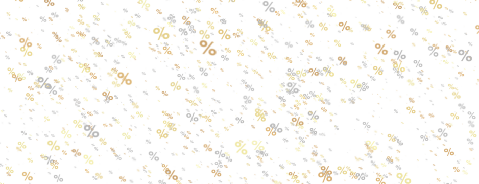 percent shopping digital in hand 3d.