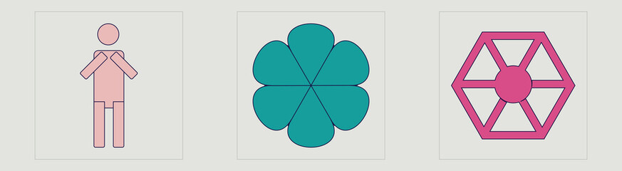 Set of Y2K style vectors of objects. Rave psychedelic retro futuristic set. Elements for graphic decoration. Retro Futurist. Vector illustration