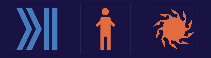 Set of Y2K style vectors of objects. Big collection of abstract graphic geometric symbols. Cyberpunk elements. Anti-design. Vector illustration