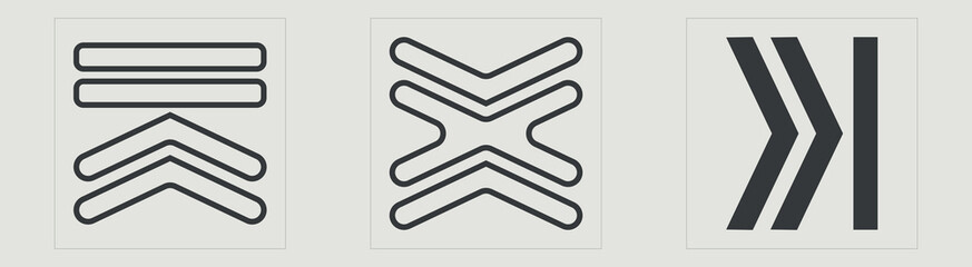 Vector Graphic Assets Set. Large set of retro objects for design. Elements for graphic decoration. Projects, posters, banners. Vector illustration