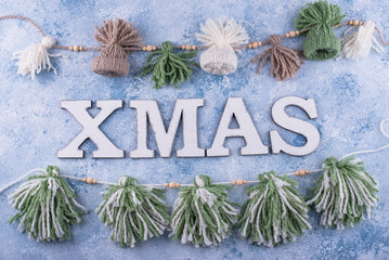 Hand made Christmas boho style garland