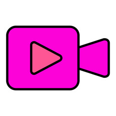 Video Calling App Filled Line Icon