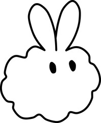 white rabbit on a white