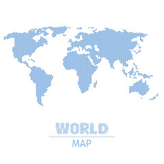 Dotted map in flat design. © Juli