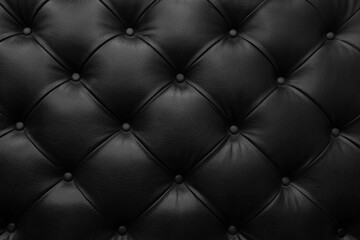 elegant black leather texture with buttons for pattern and background.