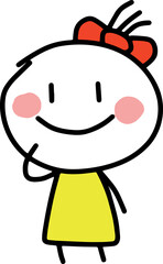 illustration of a child with a spoon