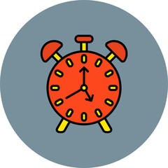 Alarm Multicolor Circle Filled Line Icon