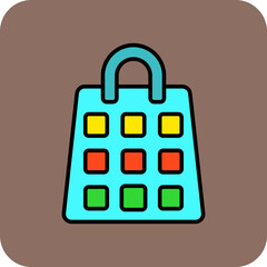 App Store Multicolor Round Corner Filled Line Icon