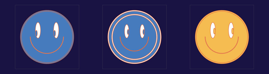 Set of Y2K style vectors of objects. Trendy geometric postmodern figures. Flat minimalist icons. Futuristic. Vector illustration