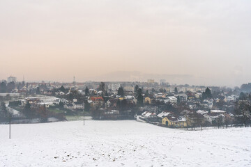 Linz in Oberösterreich mit Schnee 