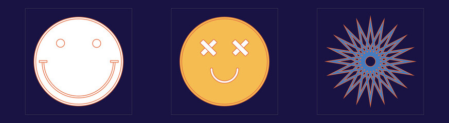 Obraz premium Vector Graphic Assets Set. Extraordinary Graphic Assets. Modern abstract forms. Projects, posters, banners. Vector illustration