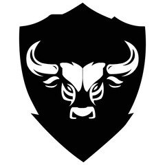 abstract bullhead. abstract bull logo. bull vector. bull illustration. bullhead icon. bull mascot. animal vector logo template