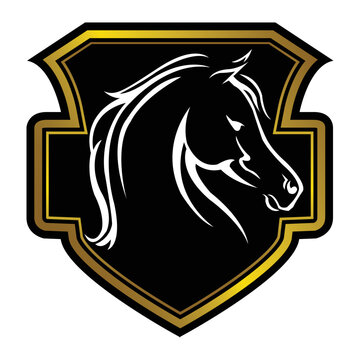 Horse head Vector. Horse icon. Horse symbol. Horse Logo. Horse Logo EPS 10. Horse emblem. Horse badge. Horse head vector illustration isolated on white background