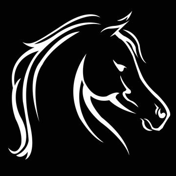 Horse head Vector. Horse icon. Horse symbol. Horse Logo. Horse Logo EPS 10. Horse emblem. Horse badge. Horse head vector illustration isolated on white background