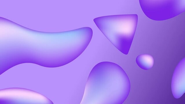 3d abstract concept of moving iridescent colorful shapes. Dynamic gradient liquid bubbles smoothly flying apart. Modern concept of a minimalist and futuristic background in motion.