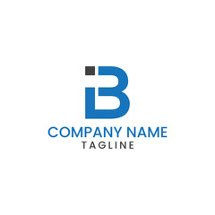 IB letter vector logo design for business company.