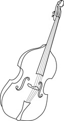 sketch of violin music instrument illustration
