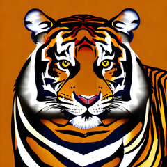Fototapeta premium Tigre du Bengale, generative ai