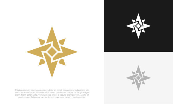 compass logo design vector