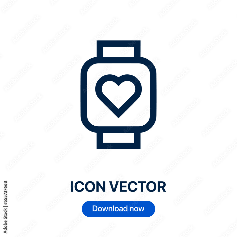 Poster pulsometer icon vector. linear style sign for mobile concept and web design. pulsometer symbol illus