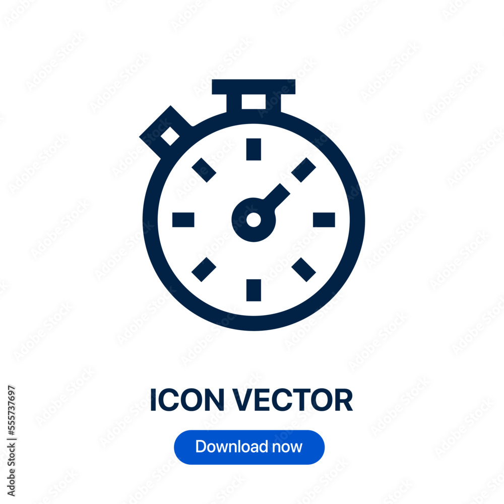 Poster stopwatch icon vector. linear style sign for mobile concept and web design. stopwatch symbol illustr