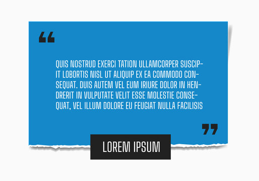 Vector illustration of paper sheet with profound gray paper quote attached to white wall