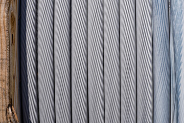 A section of a spool of high voltage electrical cable