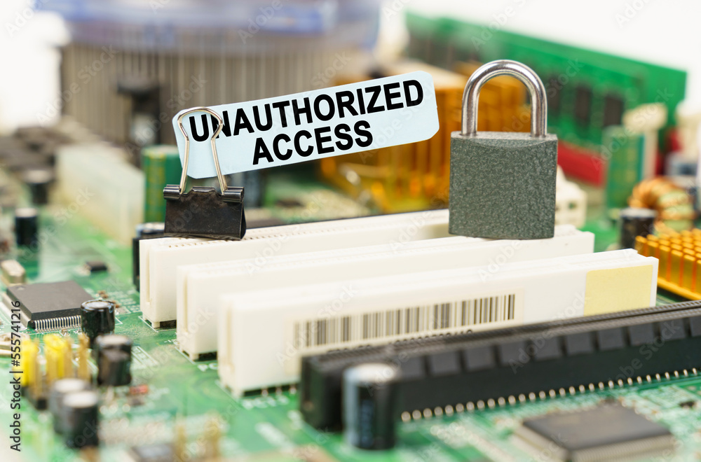 Aufkleber there is a sticker on the motherboard that says - unauthorized access
