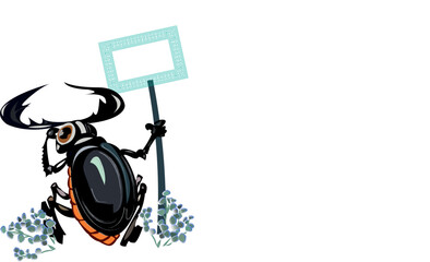 beetle cartoon character illustration