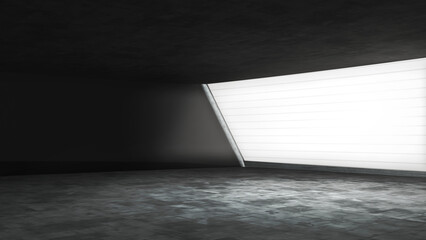 Futuristic virtual TV show background stage. Ideal for scifi live shows, or online events. 3D graphics rendering, space deck. A studio backdrop, template, suitable on VR system sets, with green screen