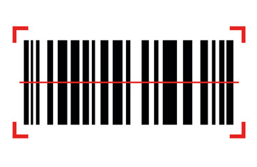 Vector illustration of scanning barcode