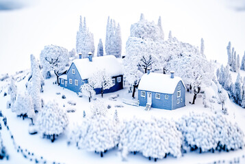 snow covered house,snow covered houses