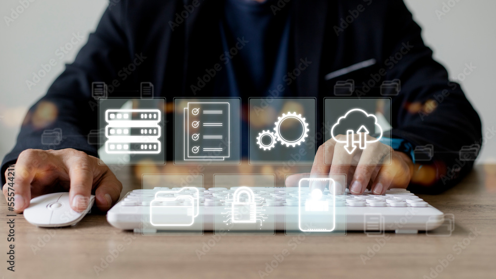 Poster document management concept, online documentation database