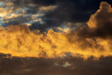sky with clouds  and lots of colours at sunset