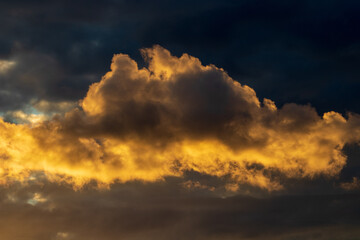 sky with clouds  and lots of colours at sunset