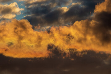 sky with clouds  and lots of colours at sunset